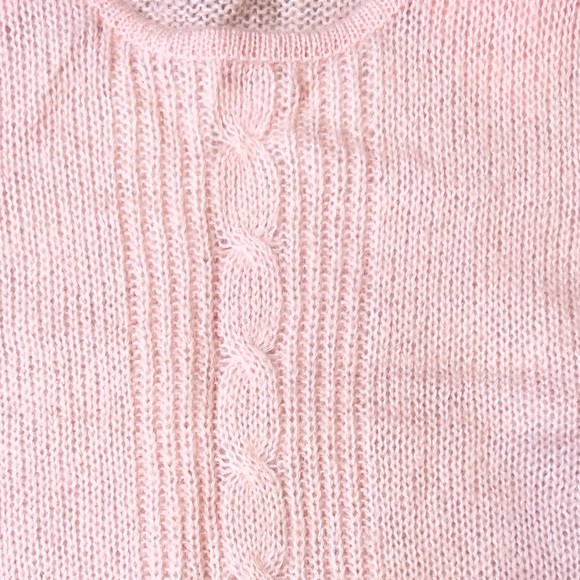 Vintage Vickie Lawrence Pink Crew Neck Cap Sleeve Sweater - Picture 5 of 10